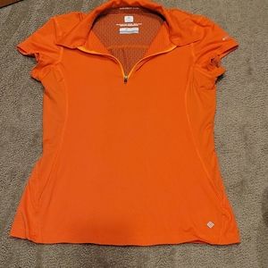 Columbia Omni Freeze Omni-Wick Orange Polo Shirt